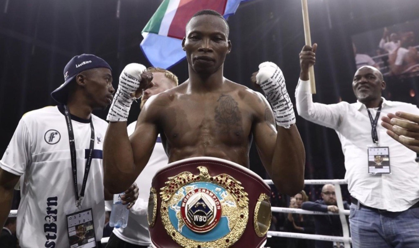 Former World Champion Zolani Tete after winning a Title