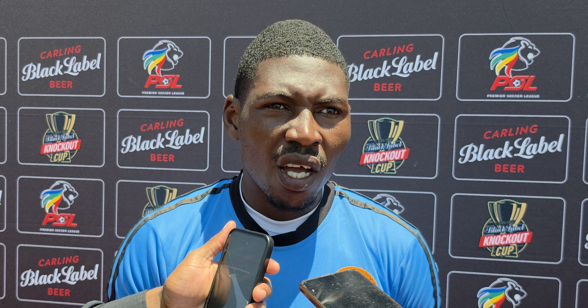Manuel Kambala talking to the media in Polokwane.