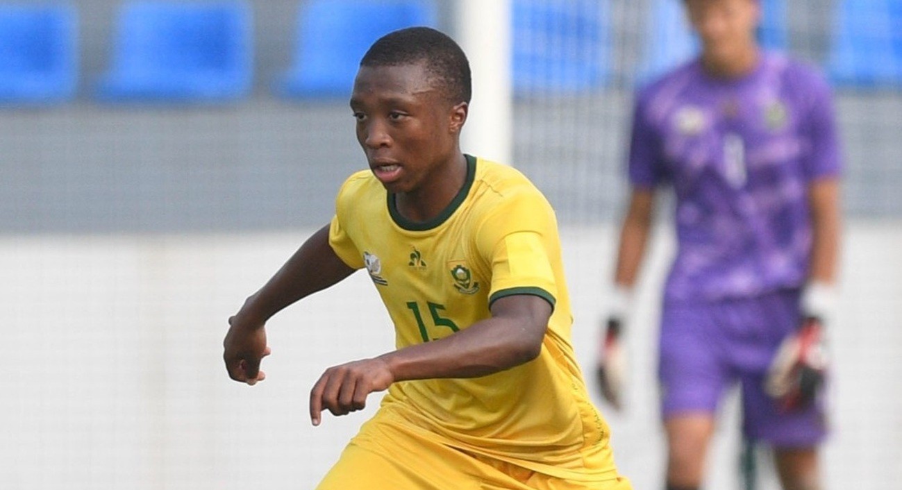 Lazola Maku in action for the South African national under 20 side